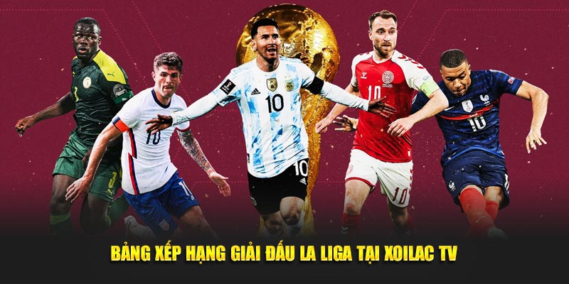 Bảng xếp hạng mùa giải La Liga tại Xoilac TV