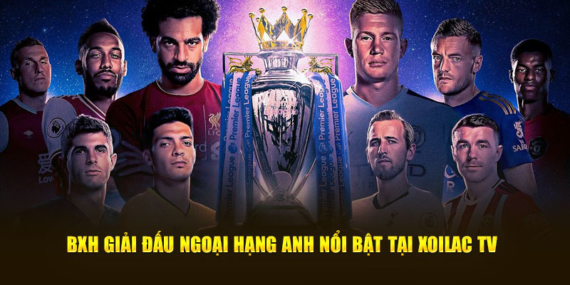 BXH giải đấu Ngoại hạng Anh nổi bật tại Xoilac TV