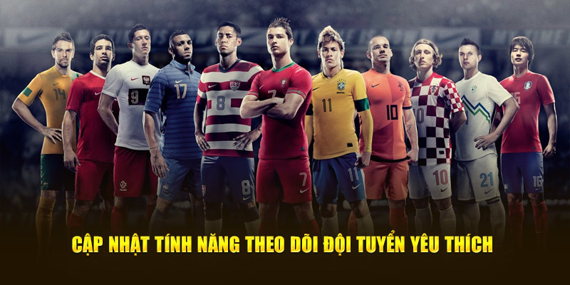 Cập nhật tính năng theo dõi đội tuyển yêu thích tại bóng đá trực tuyến